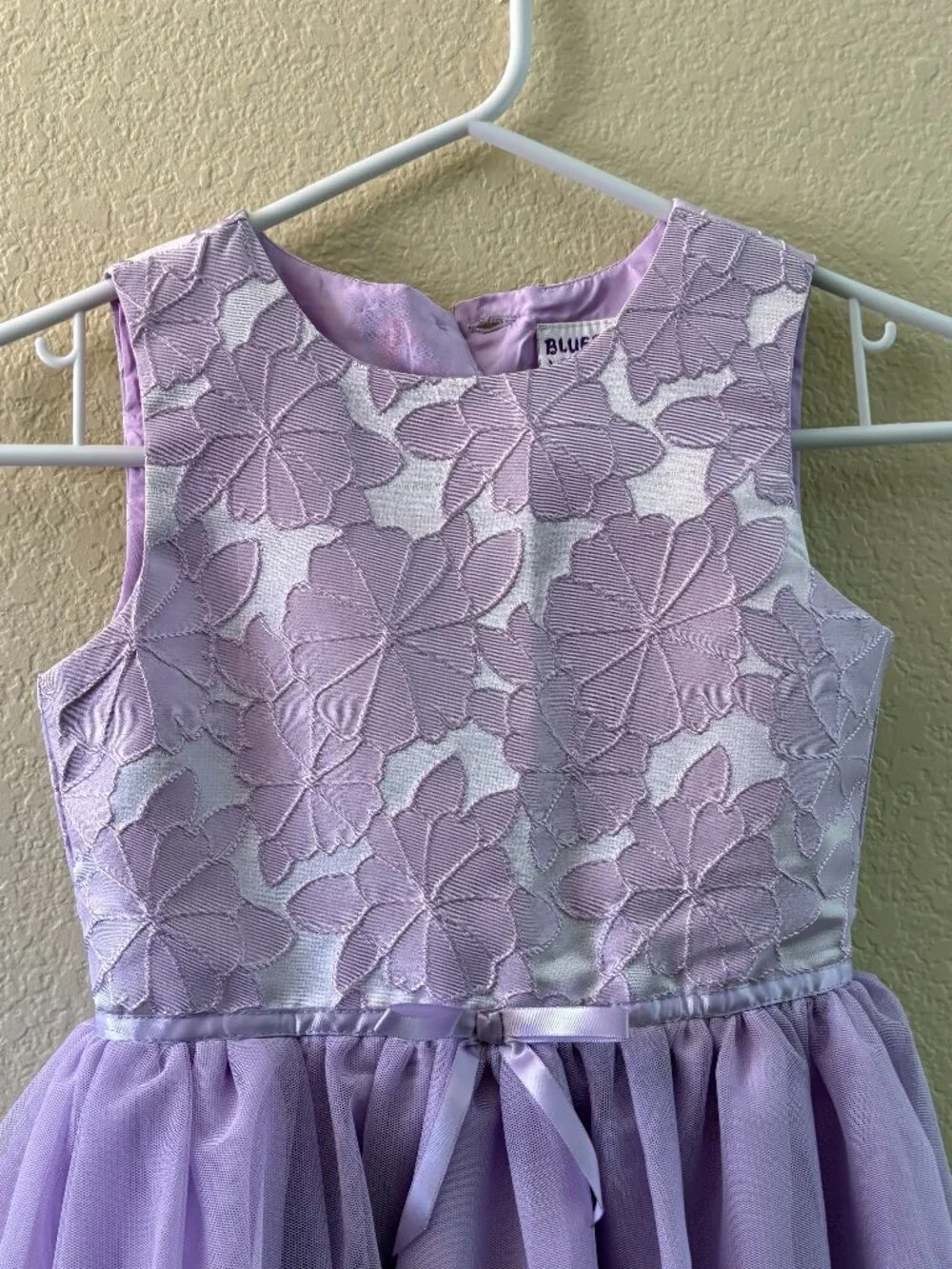 Blueberi Boulevard Lavender Floral Tulle Party Dress Girls Size 7